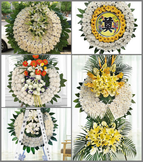 山东济宁鱼台县张黄镇卞李村花圈速递